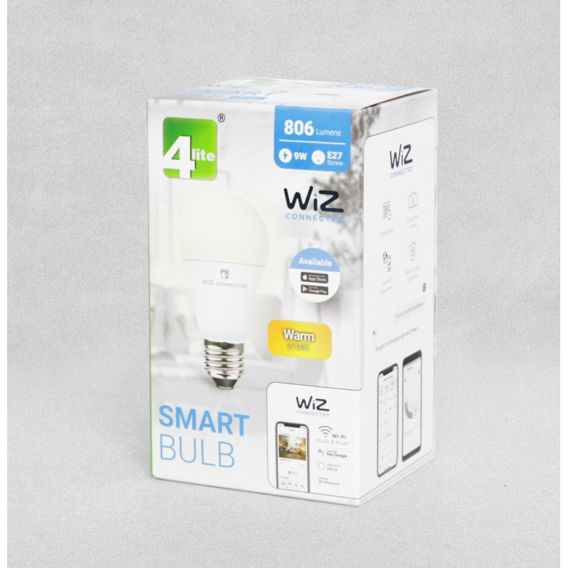4lite Wiz LED E27 Smart Wi-Fi 9W 806LM Light Bulb