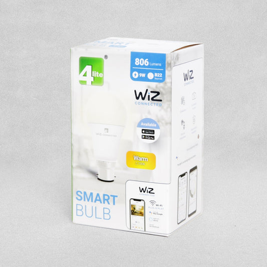 4lite Wiz LED B22
Smart Wi-Fi 9W 806LM
